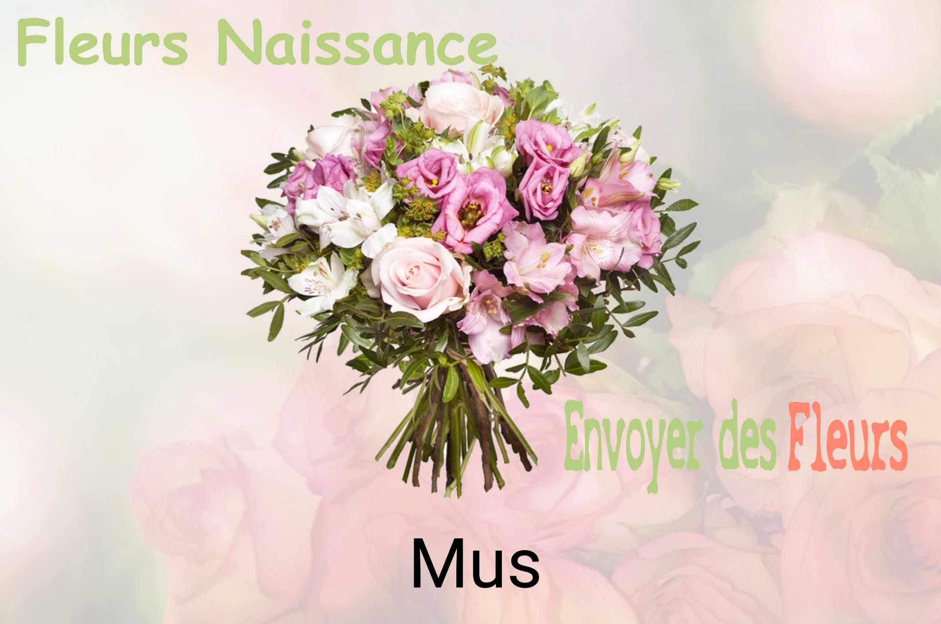 Bouquet de fleurs de naissance livré à Mus